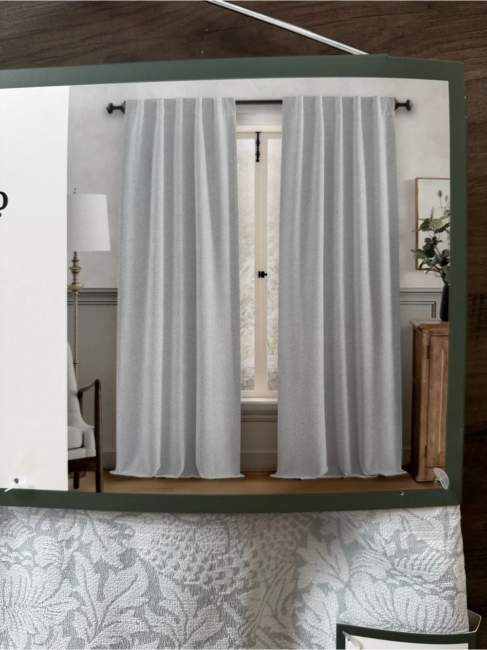 Morris & Co. Bird & Anemone Jacquard Window Curtains Set of 2 (36”x84”)